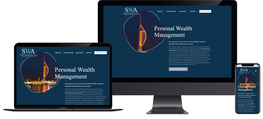 Southern Wealth Management Fareham Personal Financial Advice Wealth Management Website Web design Portsmouth